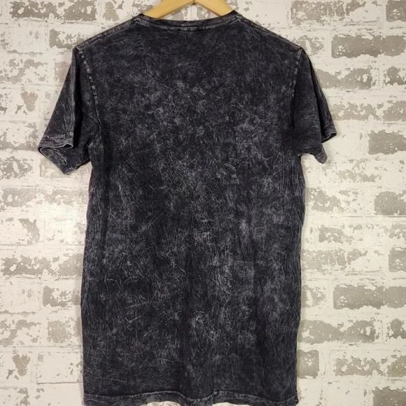 Grateful Dead Acid Wash Dancing Bear Graphic T-Shirt Men Grey Distressed Retro - Picture 10 of 16